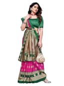 Woman wearing a brown party wear ethnic kurta style by Nishtha Chadda