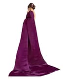 Woman wearing a maroon party wear ethnic kurta style by Nishtha Chadda