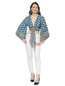 Woman wearing a grey party wear ethnic kurta style by Nishtha Chadda