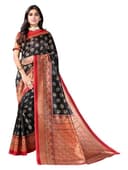 Woman wearing a red party wear ethnic kurta style by Nishtha Chadda