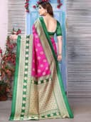 Woman wearing a purple party wear ethnic kurta style by Nishtha Chadda
