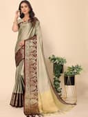 Woman wearing a brown party wear ethnic kurta style by Nishtha Chadda