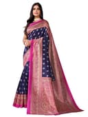 Woman wearing a red party wear ethnic kurta style by Nishtha Chadda
