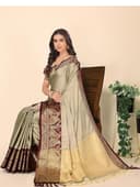 Woman wearing a brown party wear ethnic kurta style by Nishtha Chadda