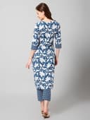 Woman wearing a grey party wear ethnic kurta style by Nishtha Chadda
