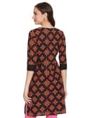 Woman wearing a brown party wear ethnic kurta style by Nishtha Chadda