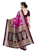 Woman wearing a maroon party wear ethnic kurta style by Nishtha Chadda