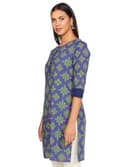 Woman wearing a grey party wear ethnic kurta style by Nishtha Chadda