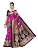 Woman wearing a maroon party wear ethnic kurta style by Nishtha Chadda
