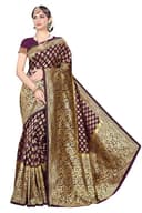 Woman wearing a brown party wear ethnic kurta style by Nishtha Chadda