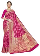 Woman wearing a red party wear ethnic kurta style by Nishtha Chadda