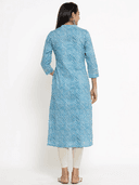 Woman wearing a grey indian kurti for women by Nishtha Chadda