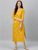 Woman wearing a grey indian kurti for women by Nishtha Chadda