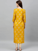 Woman wearing a grey indian kurti for women by Nishtha Chadda