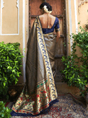 Woman wearing a black indian kurti for women by Nishtha Chadda