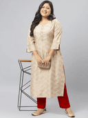 Woman wearing a grey indian kurti for women by Nishtha Chadda