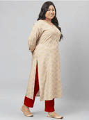 Woman wearing a grey indian kurti for women by Nishtha Chadda