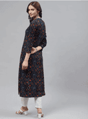 Woman wearing a grey indian kurti for women by Nishtha Chadda