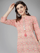 Woman wearing a grey indian kurti for women by Nishtha Chadda