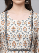 Woman wearing a grey indian kurti for women by Nishtha Chadda