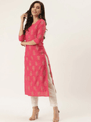 Woman wearing a grey indian kurti for women by Nishtha Chadda