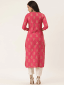 Woman wearing a grey indian kurti for women by Nishtha Chadda