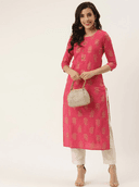 Woman wearing a grey indian kurti for women by Nishtha Chadda