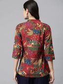 Woman wearing a brown indian kurti for women by Nishtha Chadda