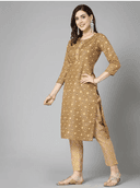 Woman wearing a grey indian kurti for women by Nishtha Chadda
