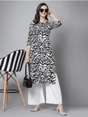 Woman wearing a grey indian kurti for women by Nishtha Chadda