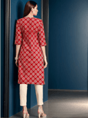 Woman wearing a brown indian kurti for women by Nishtha Chadda
