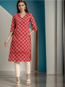 Woman wearing a brown indian kurti for women by Nishtha Chadda