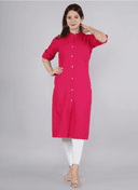 Woman wearing a navy indian kurti for women by Nishtha Chadda