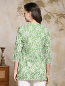 Woman wearing a brown indian kurti for women by Nishtha Chadda