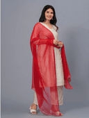 Woman wearing a beige cotton tunic for women by Nishtha Chadda