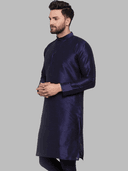 Model wearing a navy party wear kurta by Nishtha Chadda