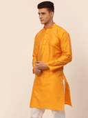 Model wearing a olive party wear kurta by Nishtha Chadda