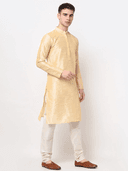 Model wearing a teal party wear kurta by Nishtha Chadda