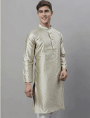 Model wearing a olive party wear kurta by Nishtha Chadda