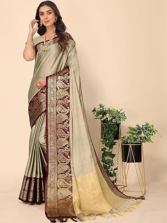 Woman wearing a brown party wear ethnic kurta style by Nishtha Chadda
