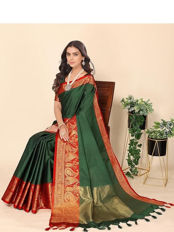 Woman wearing a red party wear ethnic kurta style by Nishtha Chadda