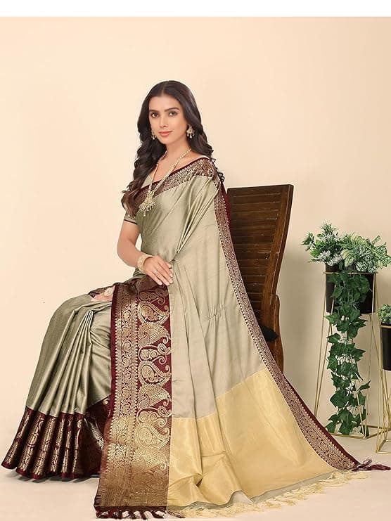 Woman wearing a brown party wear ethnic kurta style by Nishtha Chadda