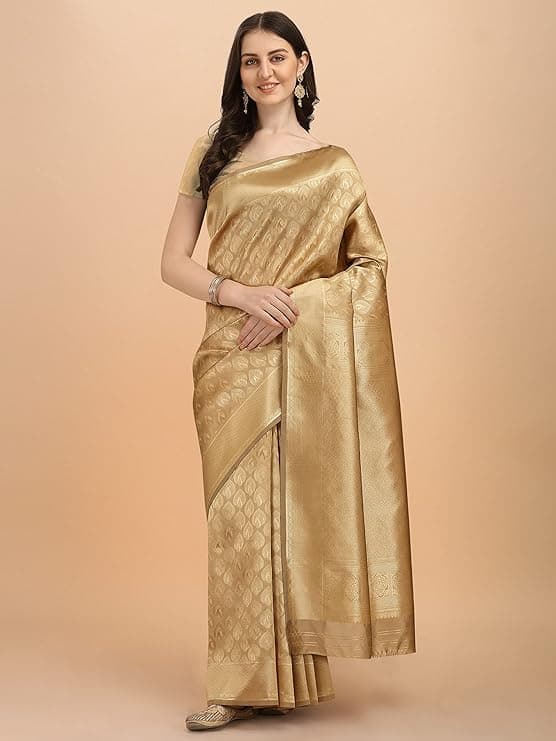 Woman wearing a grey party wear ethnic kurta style by Nishtha Chadda