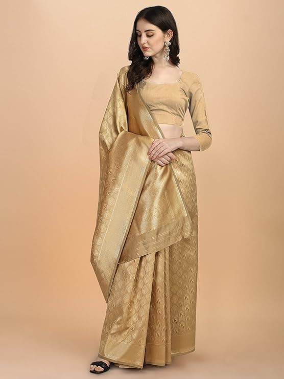 Woman wearing a grey party wear ethnic kurta style by Nishtha Chadda