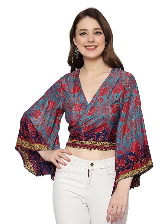 Woman wearing a brown party wear ethnic kurta style by Nishtha Chadda