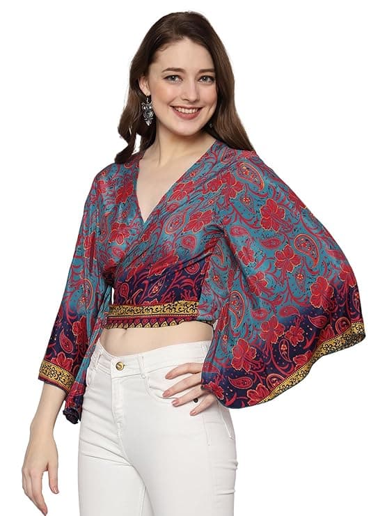 Woman wearing a brown party wear ethnic kurta style by Nishtha Chadda