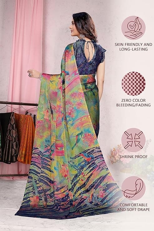 Woman wearing a grey party wear ethnic kurta style by Nishtha Chadda