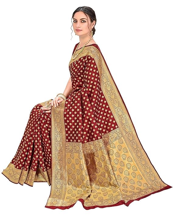 Woman wearing a brown party wear ethnic kurta style by Nishtha Chadda