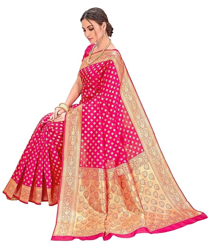 Woman wearing a red party wear ethnic kurta style by Nishtha Chadda