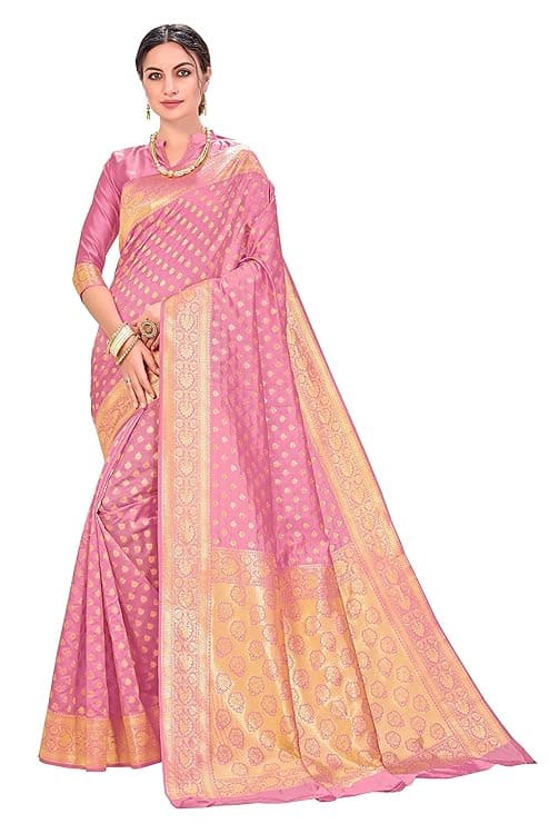 Woman wearing a pink party wear ethnic kurta style by Nishtha Chadda